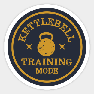 Kettlebell Training Mode Retro Workout Sticker